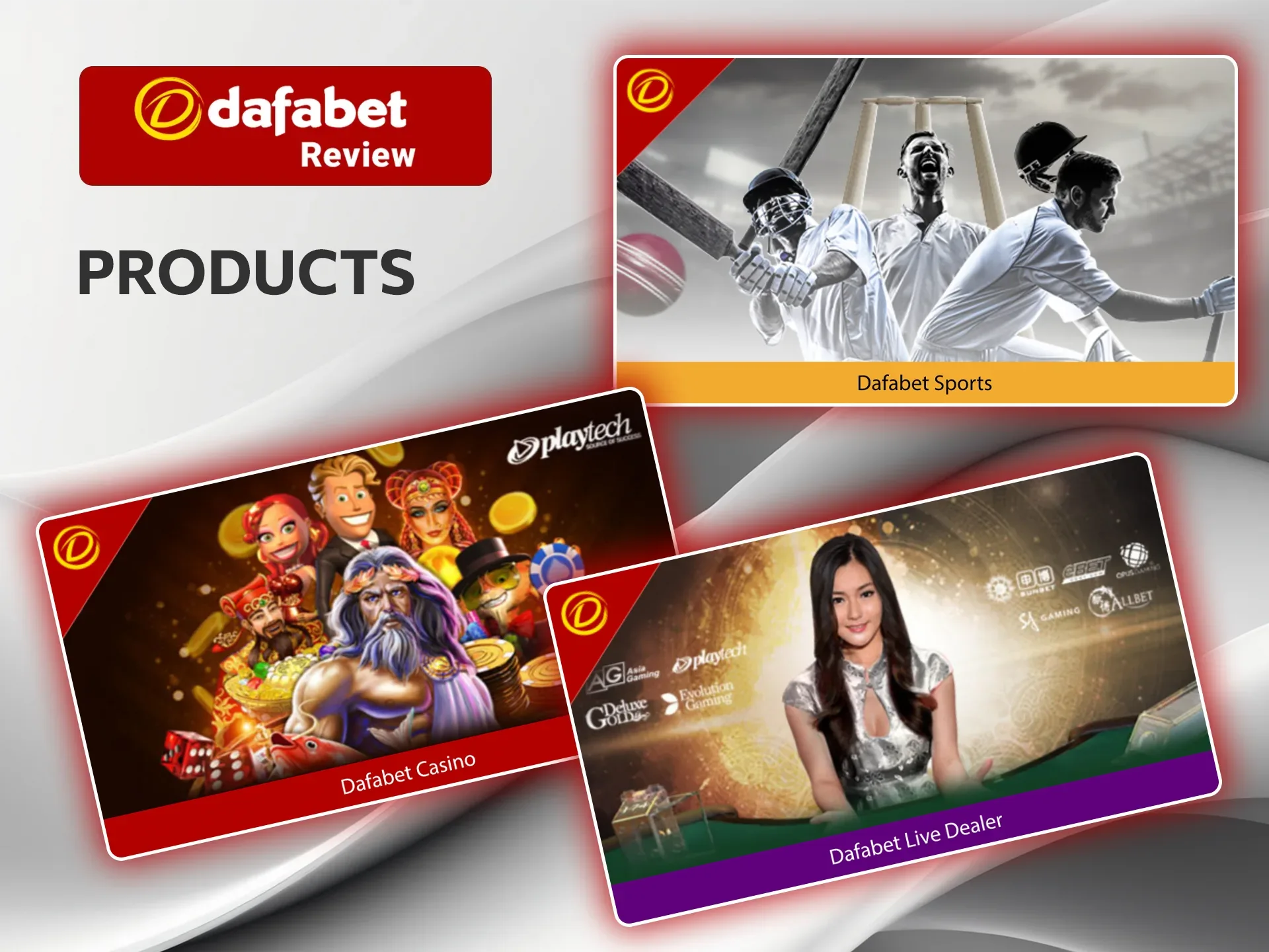 Explore the main affiliate programme products from Dafabet.