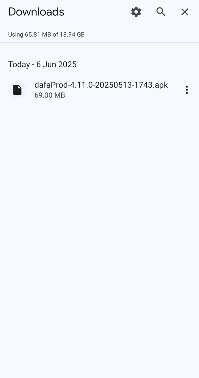 Get started with a quick download of the Dafabet mobile app for Android devices.