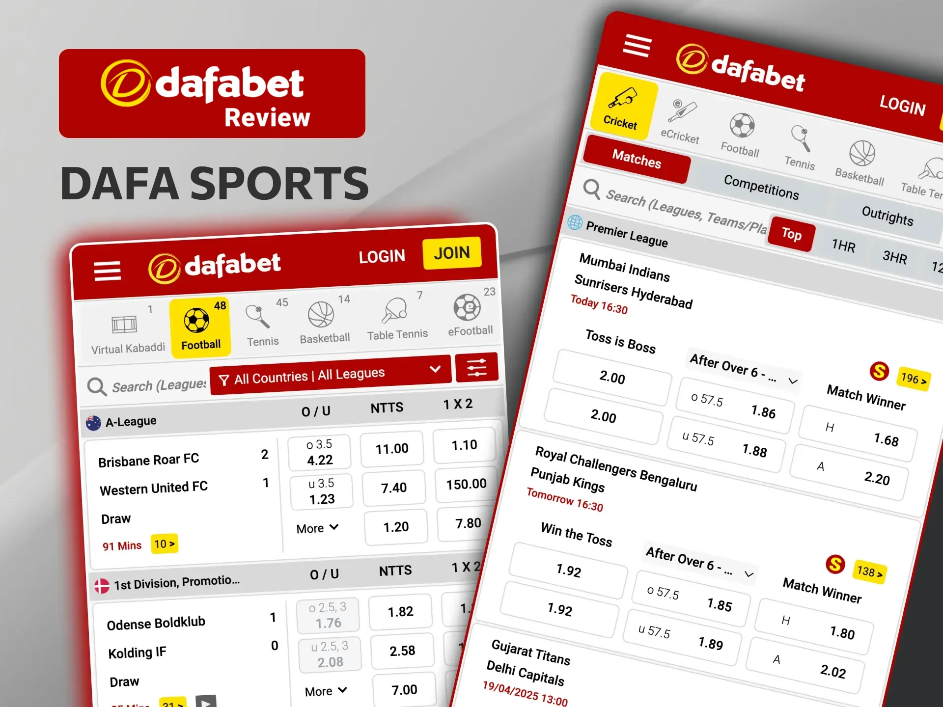 Enjoy extensive sports coverage at Dafabet Casino with Dafa Sports betting.