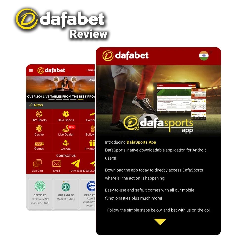 Try and test the mobile app from Dafabet.