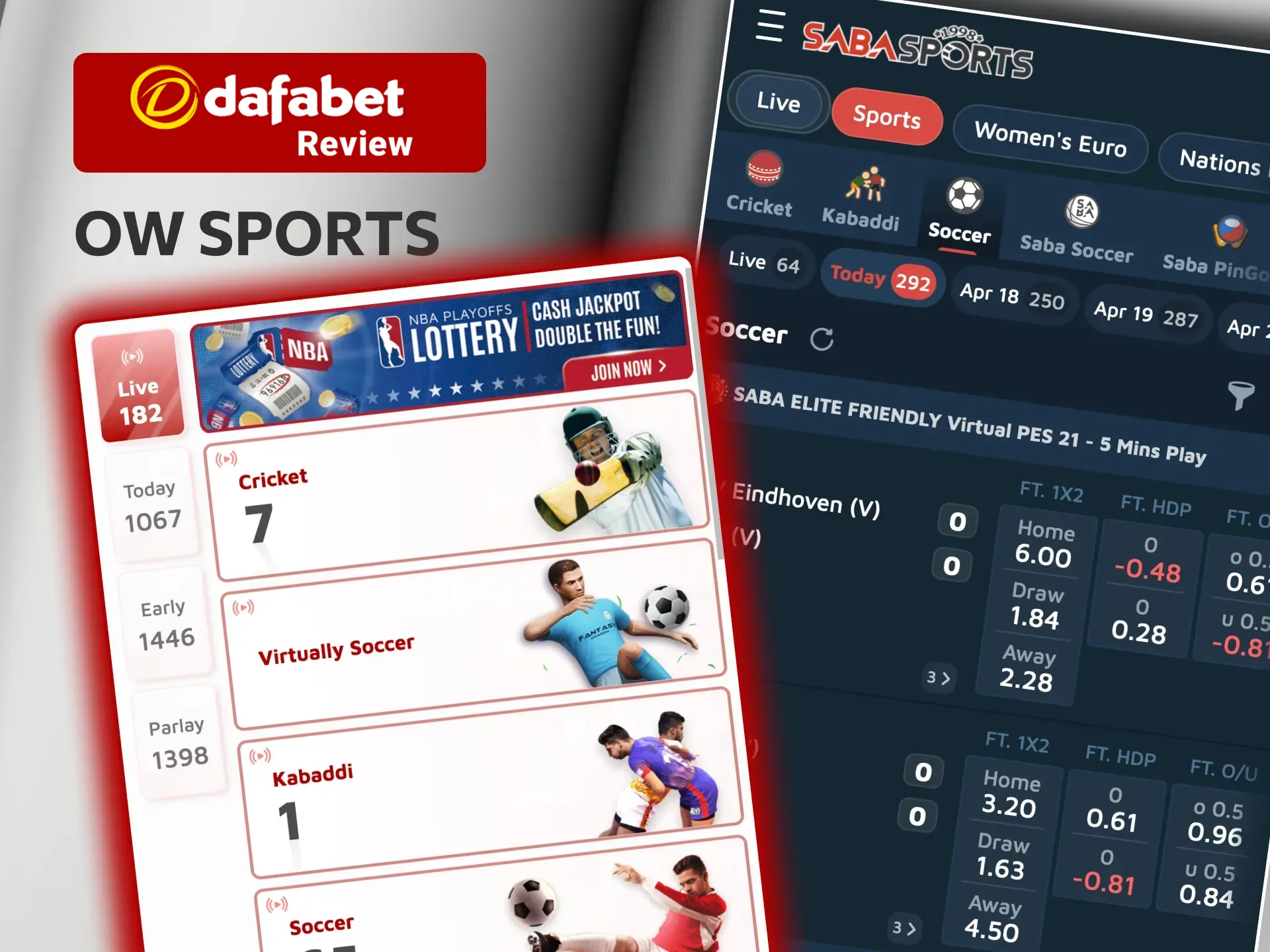 Experience traditional sportsbook betting at Dafabet Casino with OW Sports options.