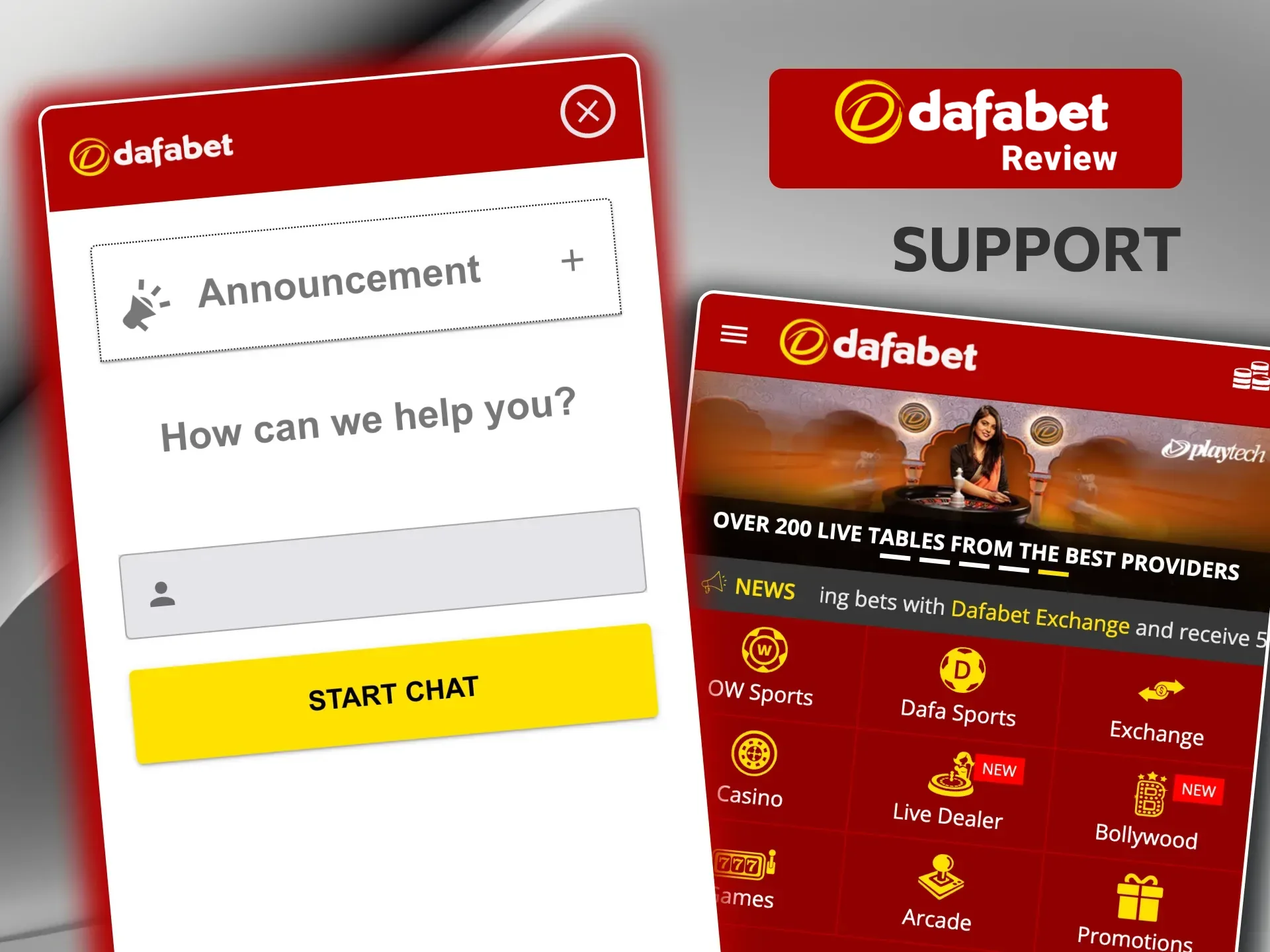 Reach Dafabet Casino’s support team anytime through email, live chat, or phone.