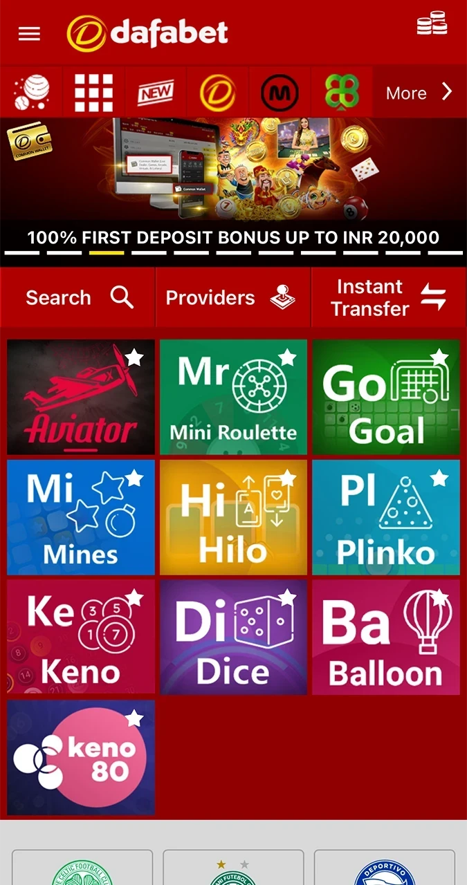 Use the search to quickly find Aviator from the list of games on the Dafabet website.