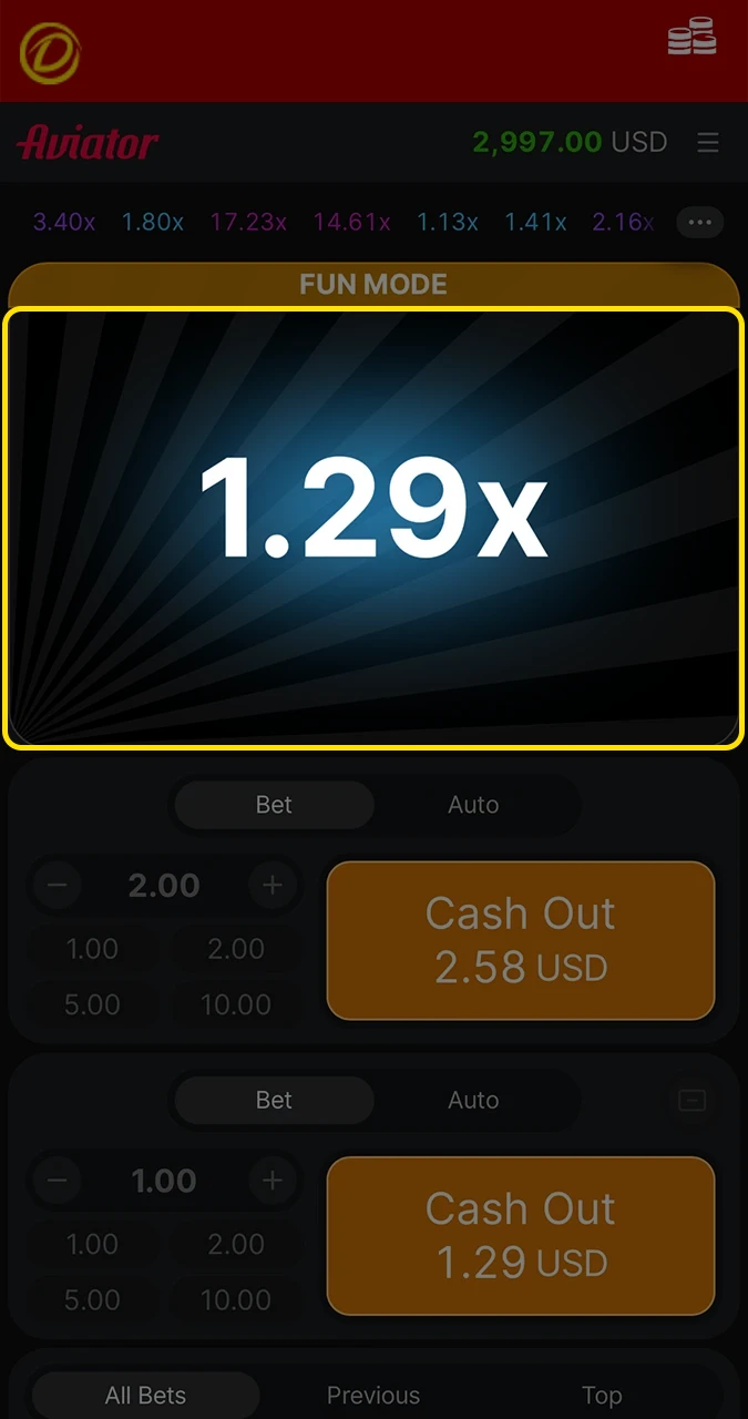 Keep an eye on the odds in the Aviator game from Dafabet casino and make your withdrawal decision wisely.