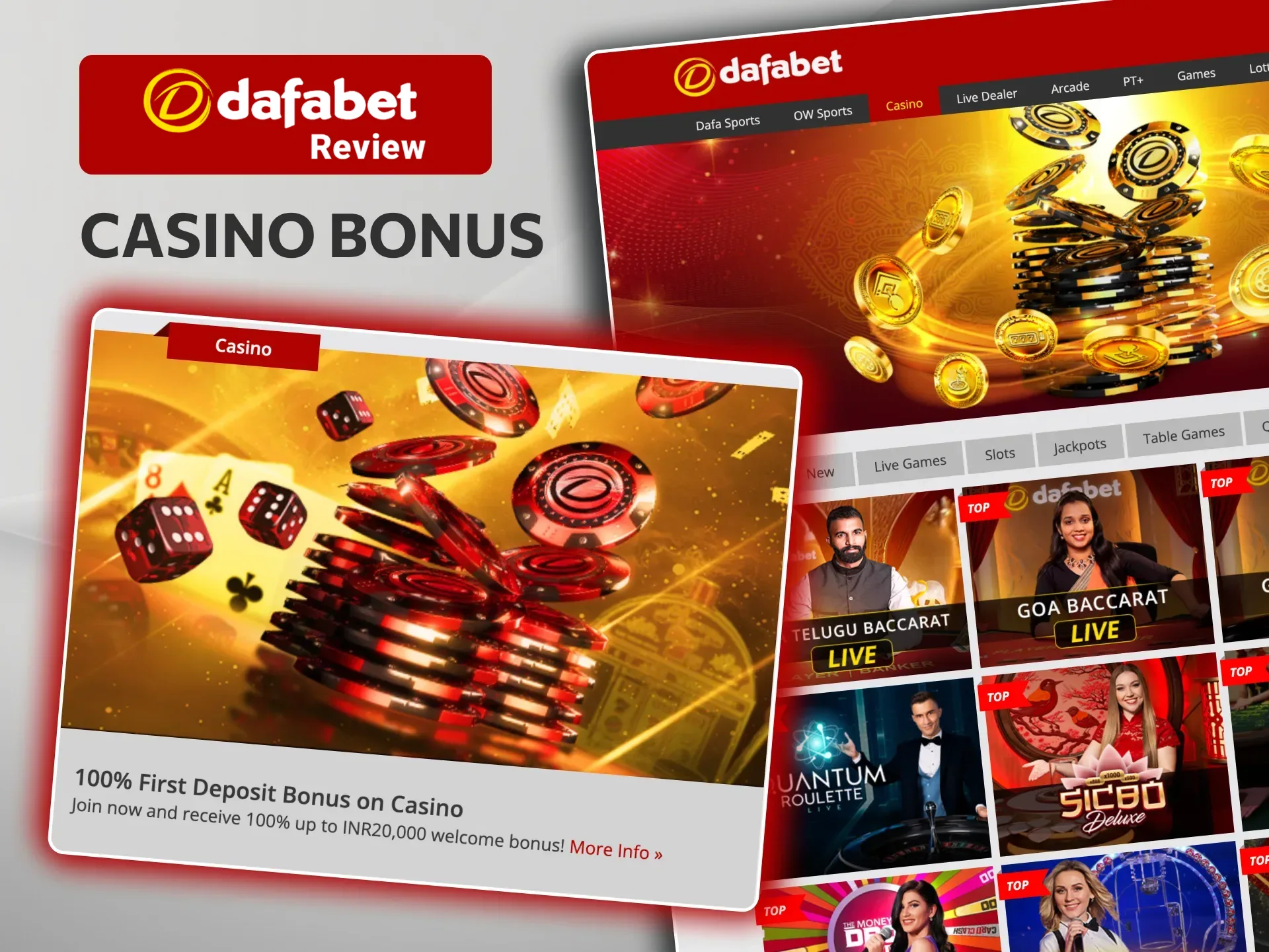 Enjoy a 100% casino bonus at Dafabet Casino.