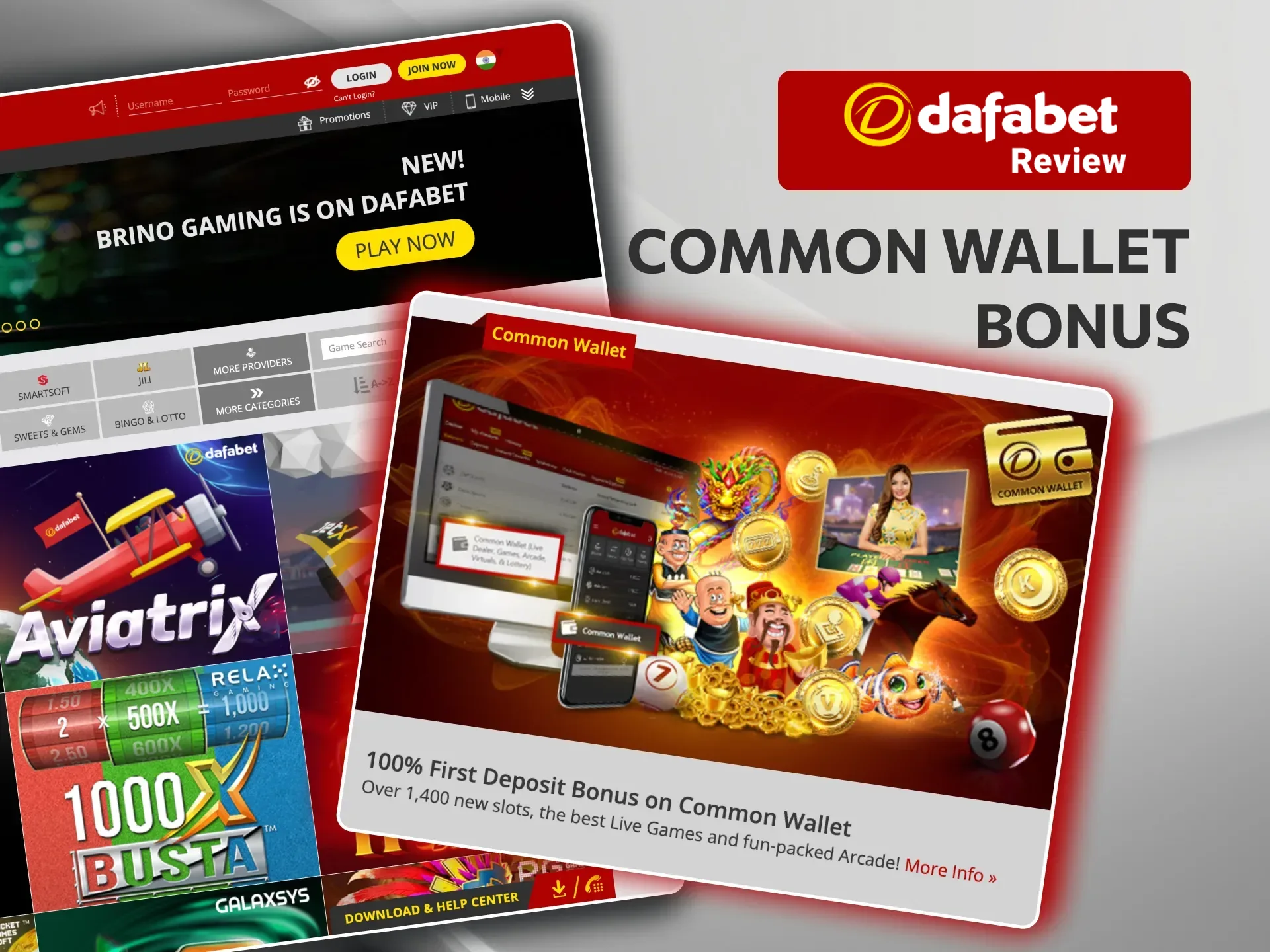 Start gaming at Dafabet with a Common Wallet Bonus, valid only on first deposits.