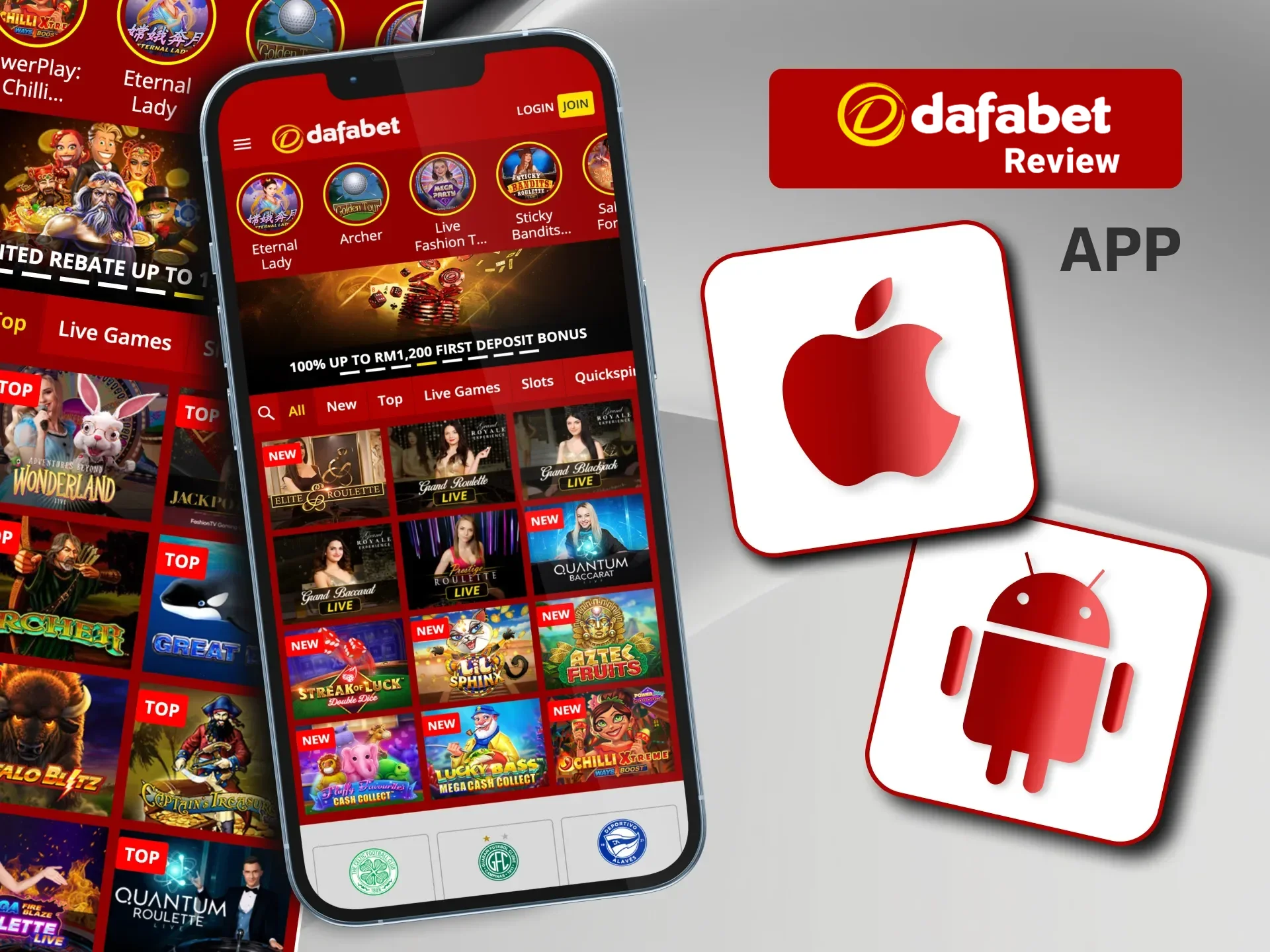 Download the Dafabet App, APK for Android and PWA for iOS.