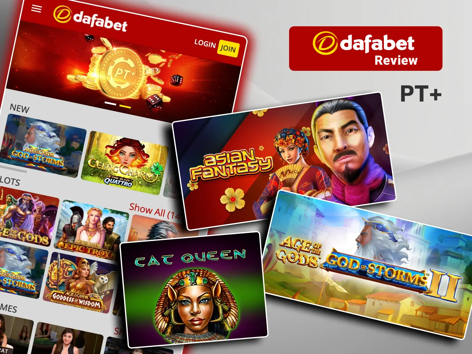 Enjoy exclusive Playtech games at Dafabet, deposit funds to your PT+ balance and play.
