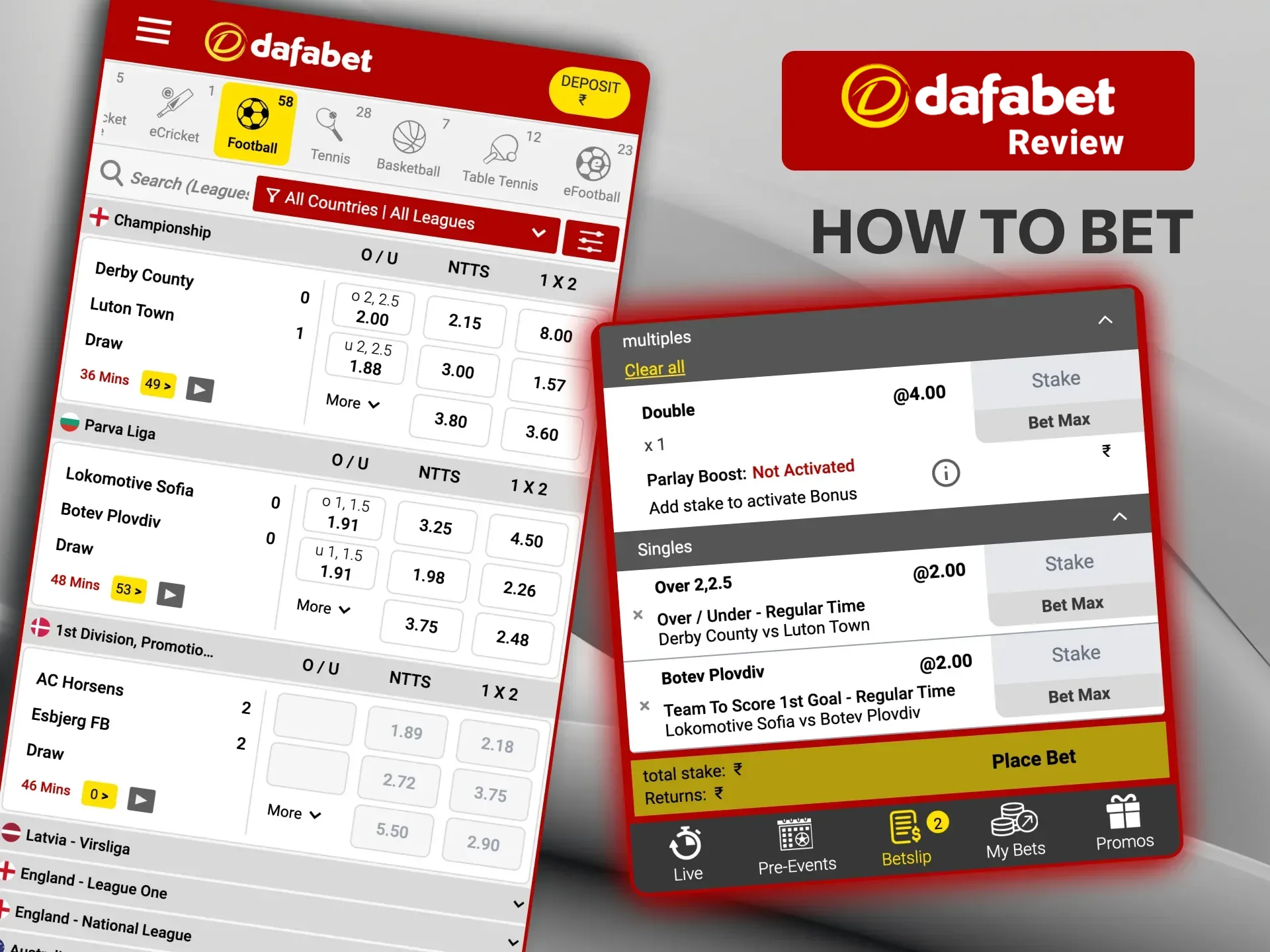 Learn how to bet on football at Dafabet with a simple registration and deposit process.