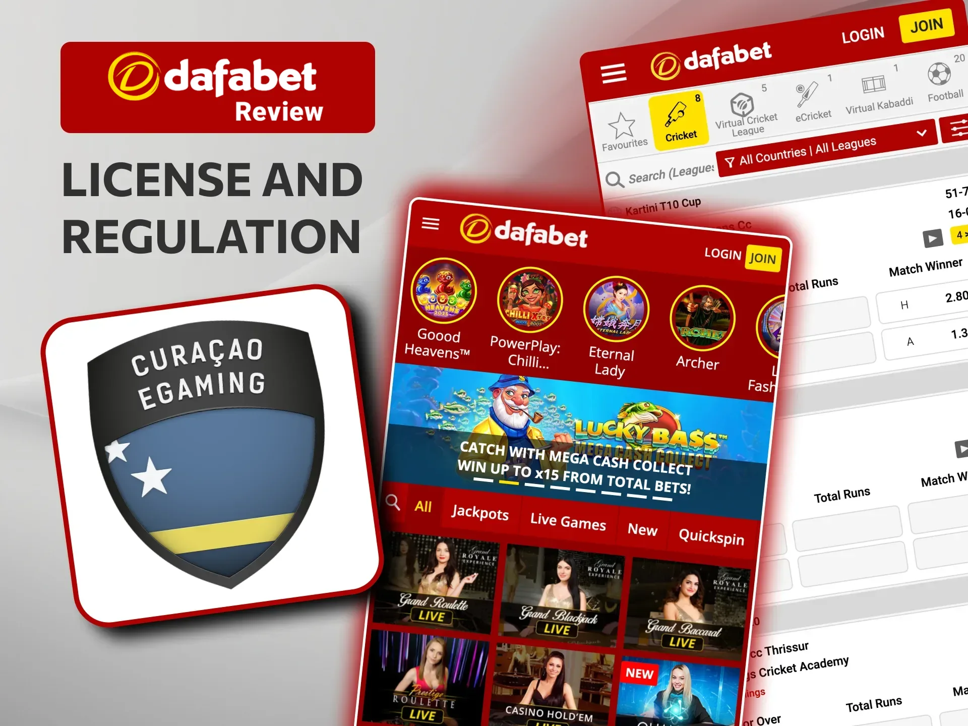 Dafabet Casino operates legally under the Curaçao Gambling Commission license.