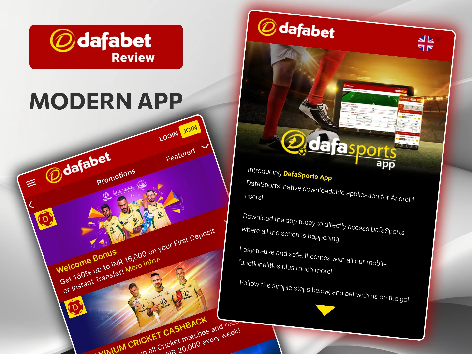 Try making your predictions with the unique and innovative Dafabet app.
