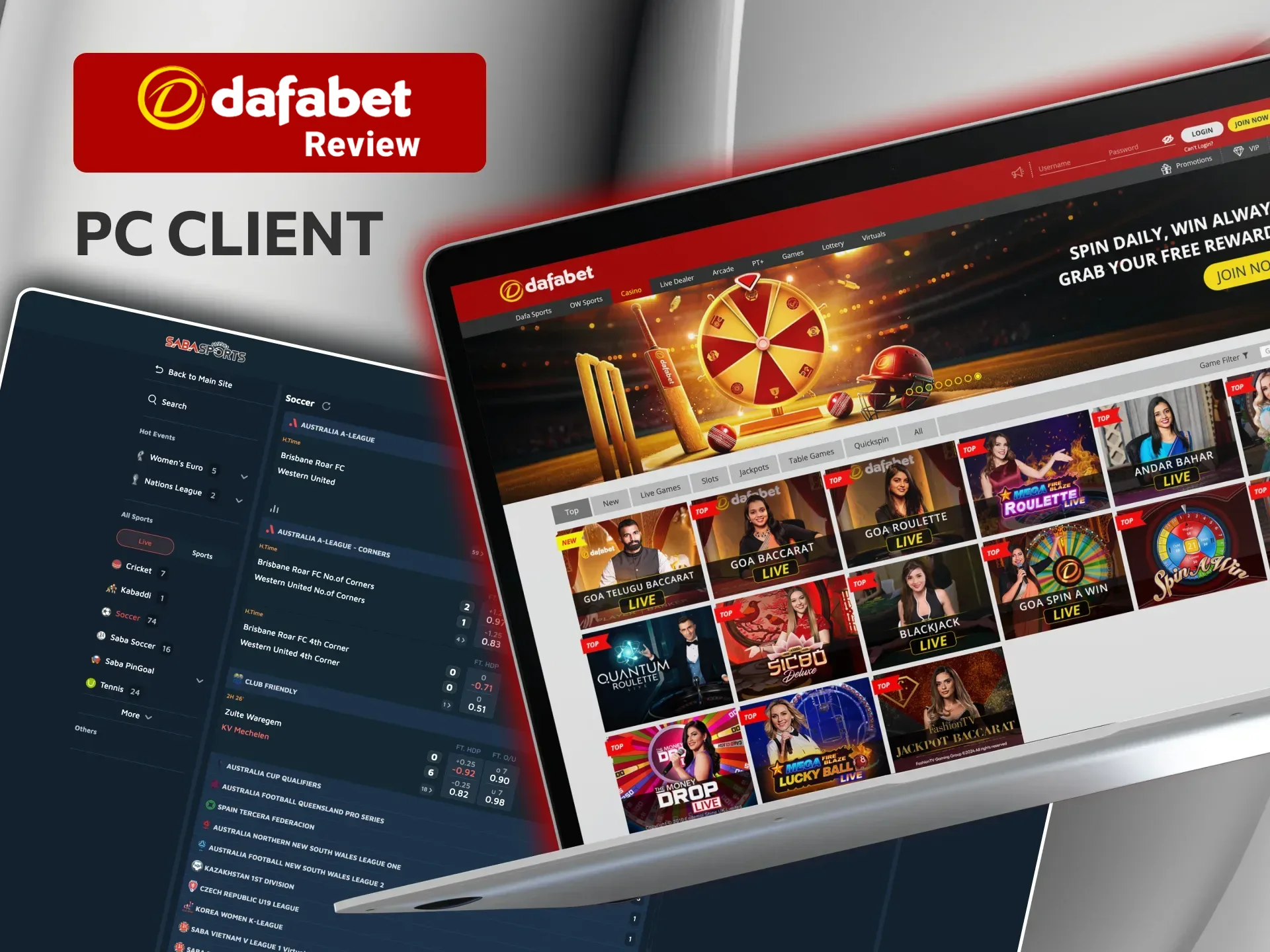 Play Dafabet Casino games on Mac or Windows with a fully optimized experience.
