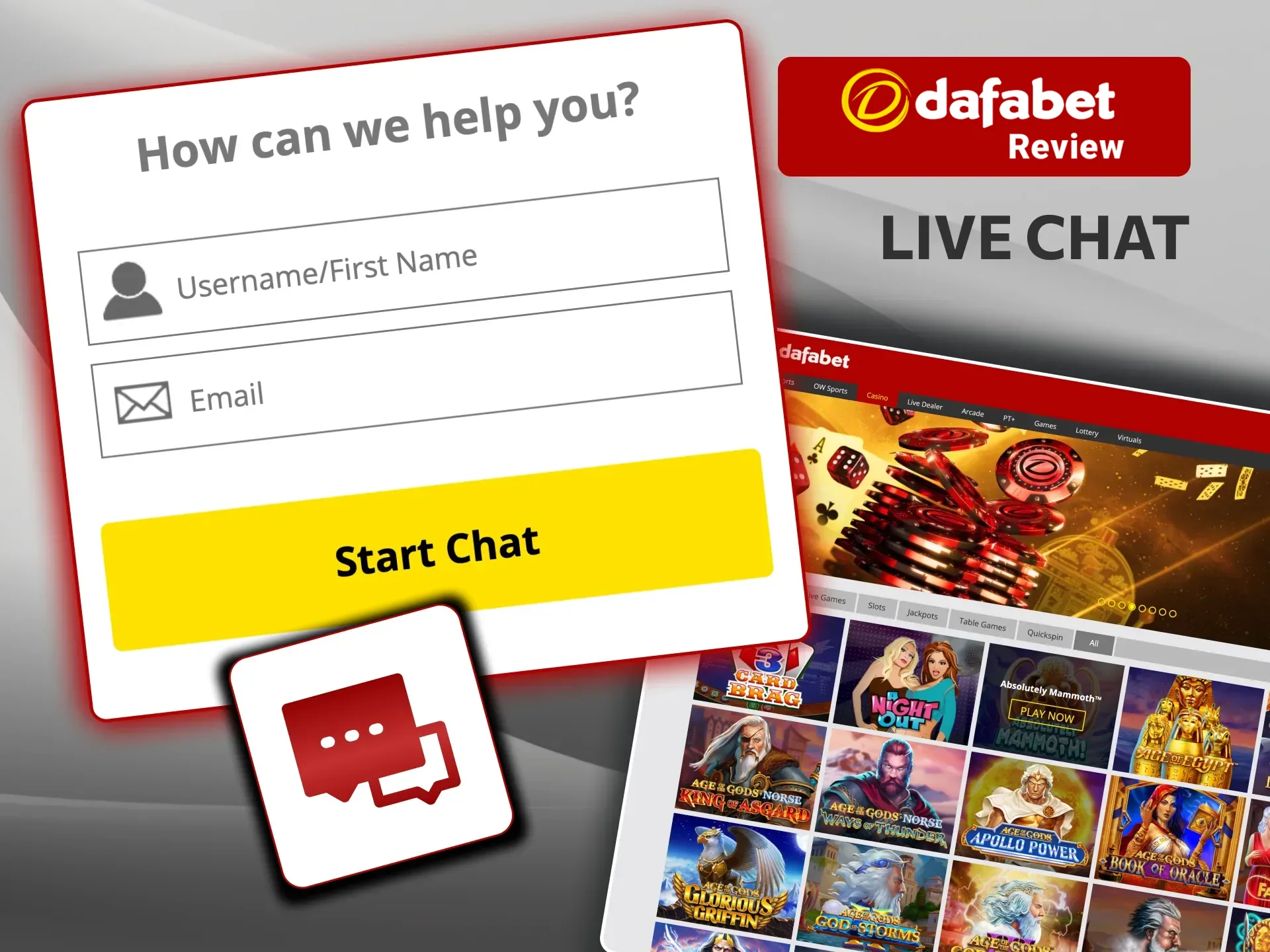 Resolve minor issues at Dafabet via Live Chat with quick responses from expert operators.