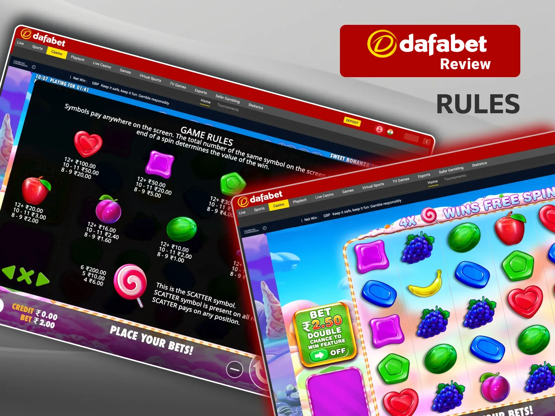 Learn how to play Sweet Bonanza at Dafabet and win.