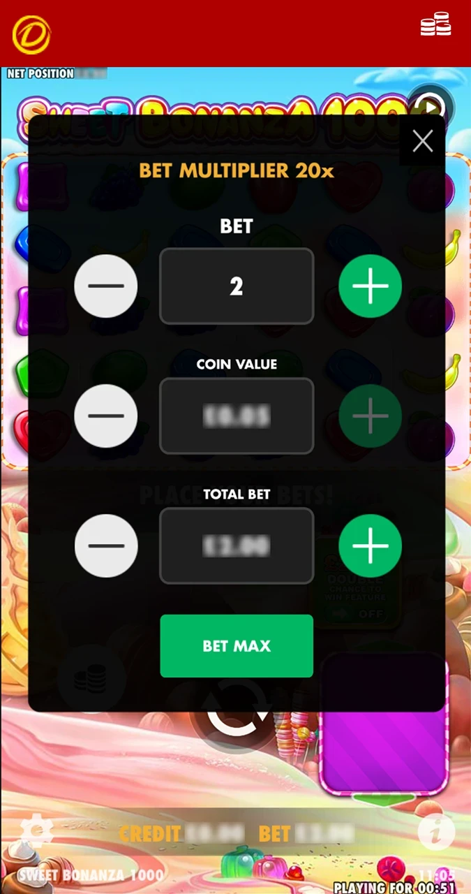 Find out about the available limits on the Sweet Bonanza game from Dafabet Casino.
