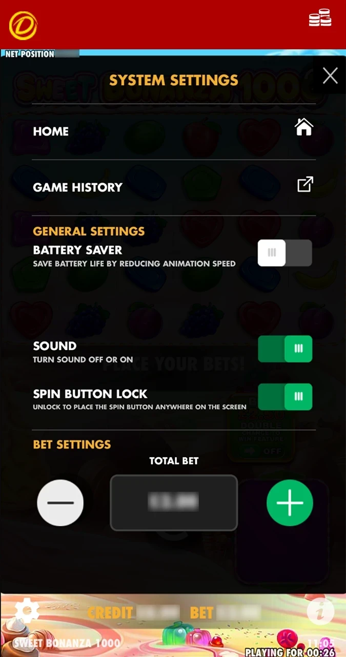 Explore the interface of the Sweet Bonanza game from Dafabet Casino and its main rules.